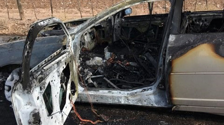 Cadillac burns in Solomon - The Gila Herald
